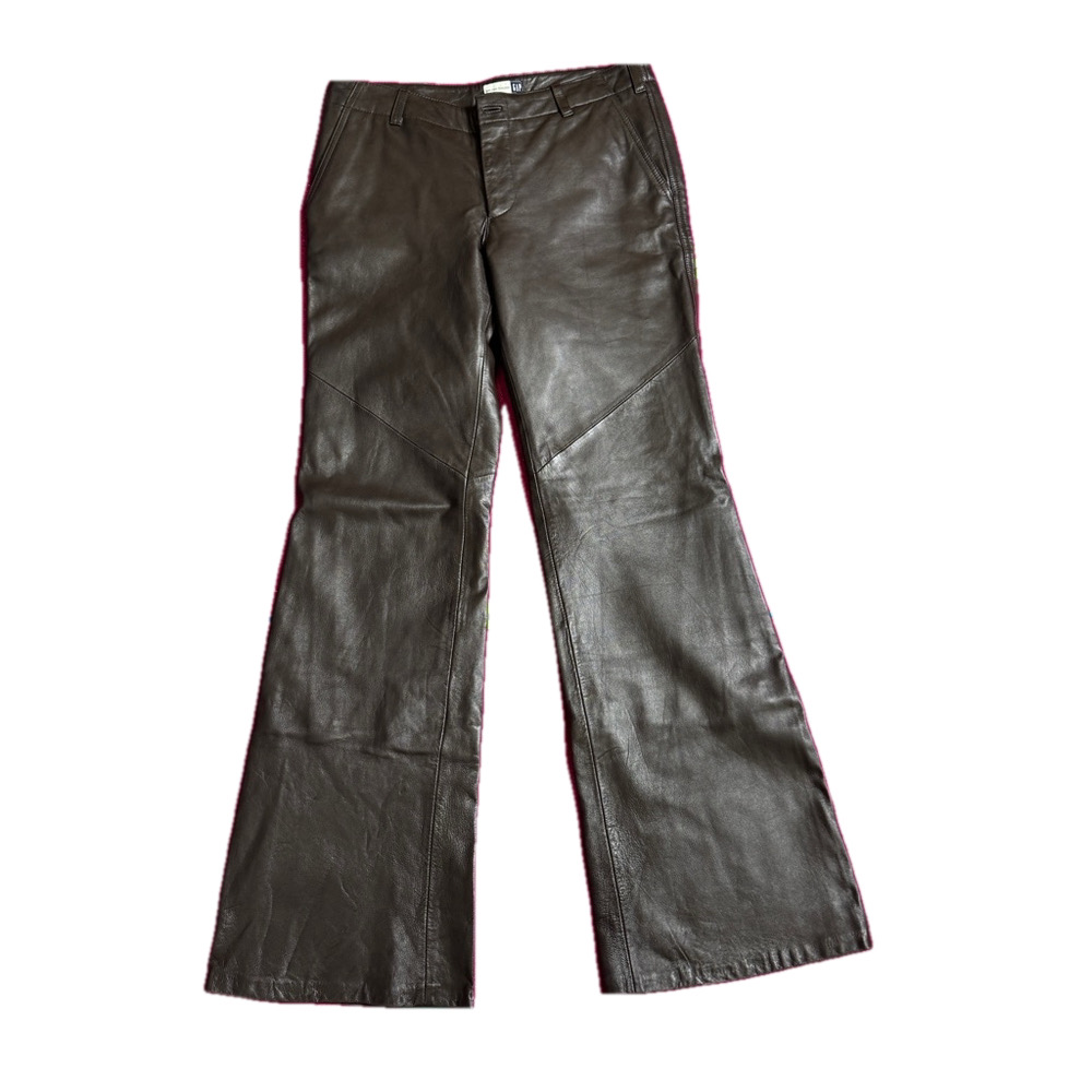Vintage Gap Low Rise Brown Genuine Leather Pants